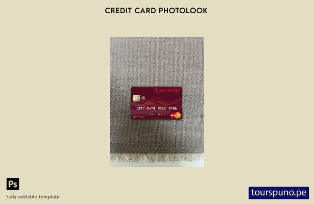 listo para imprimir plantilla frontal de aspecto fotográfico mastercard del Ba 5